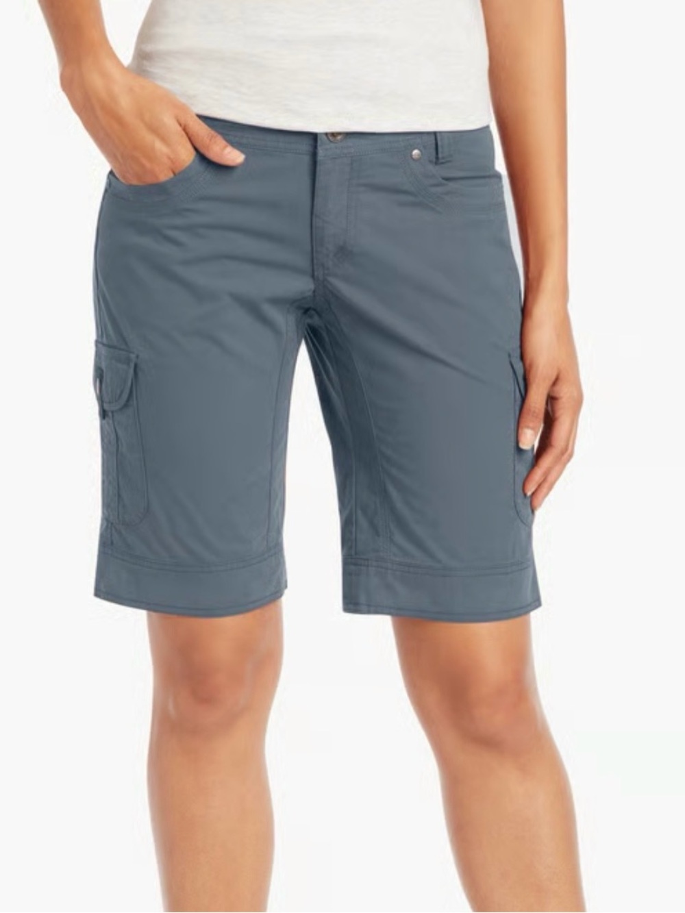 Women’s Kühl Splash Cargo Shorts in Dark Teal “Metal Blue” Sz 22